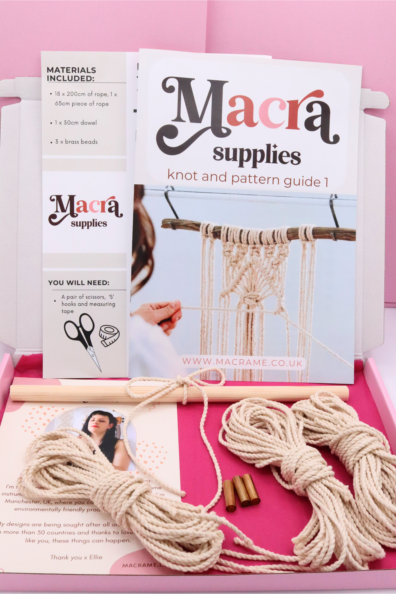 macrame wall hanging kit for beginners